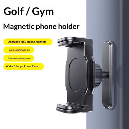 Magnetic Phone Holder for Gym & Golf – N52 Strong Magnet Adjustable Mount Stand