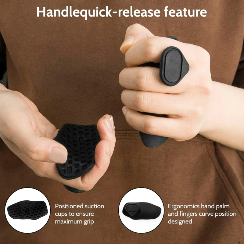 Ergonomic Push-Up Handles with Suction Grip – Quick Release Non-Slip Workout Bars