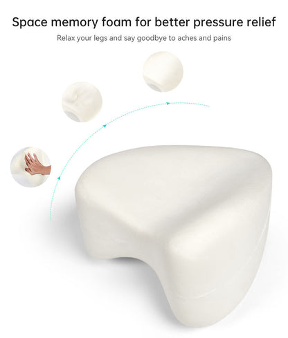 Heart-Shaped Memory Foam Pregnancy Support Pillow – Ergonomic Leg & Knee Support