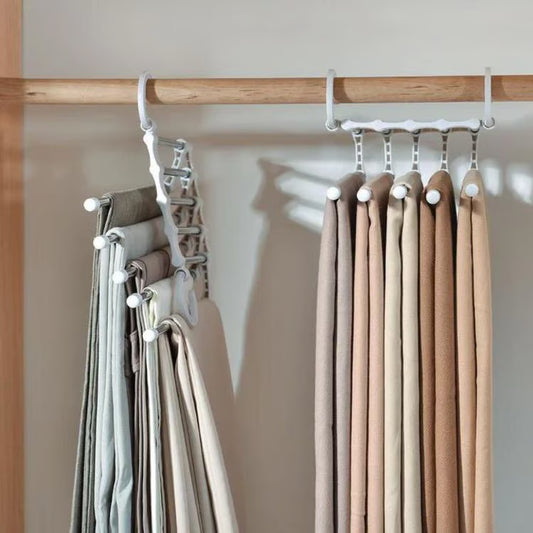 5 in 1 Multipurpose Stainless Steel Clothes Hanger Organizer