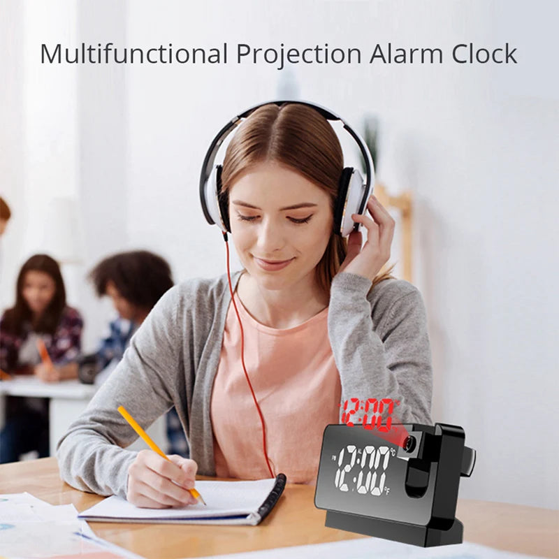 LED Digital Projection Alarm Clock Electronic Alarm Clock